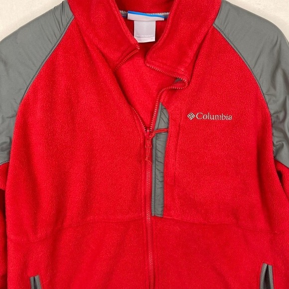 Columbia Men's Ten Trail III Fleece Interchange Jacket Red Sage and Gray Size XL - Picture 2 of 6